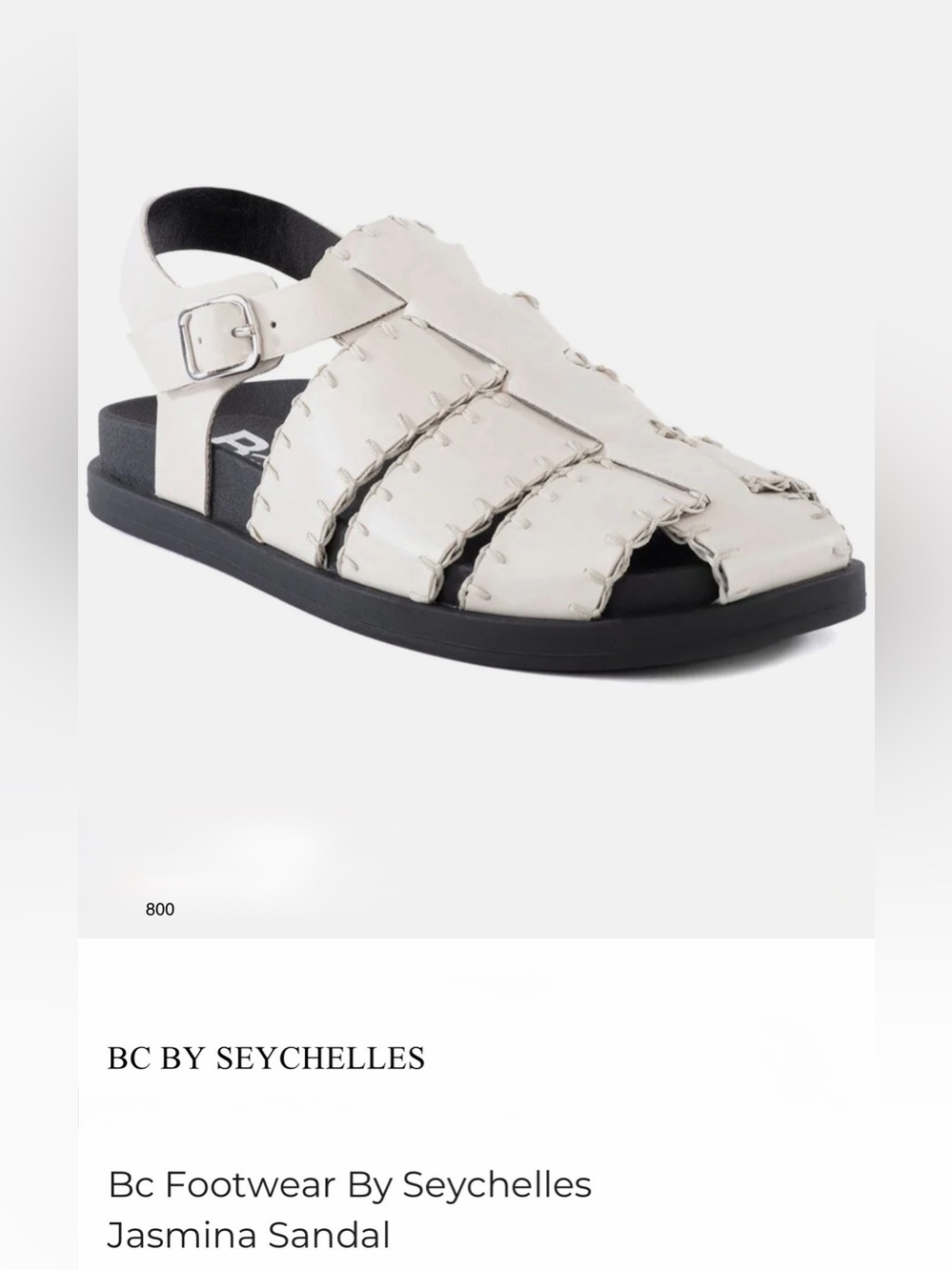 *new* BC by Seychelles Jasmina White Leather Fisherman Sandals